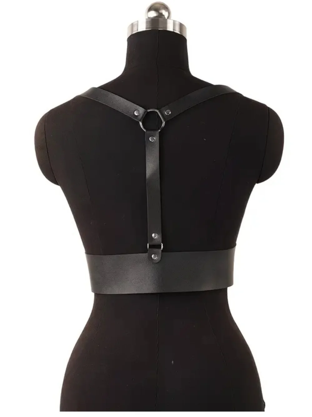 Vintage PU Leather Women's Wide Waist Harness Belt Waistband.